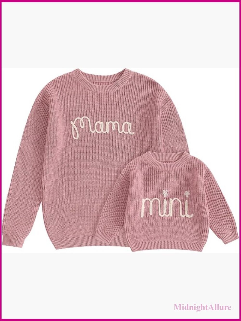 Matching Baby Girls' Crewneck Sweater Pullover - Mama & Mini